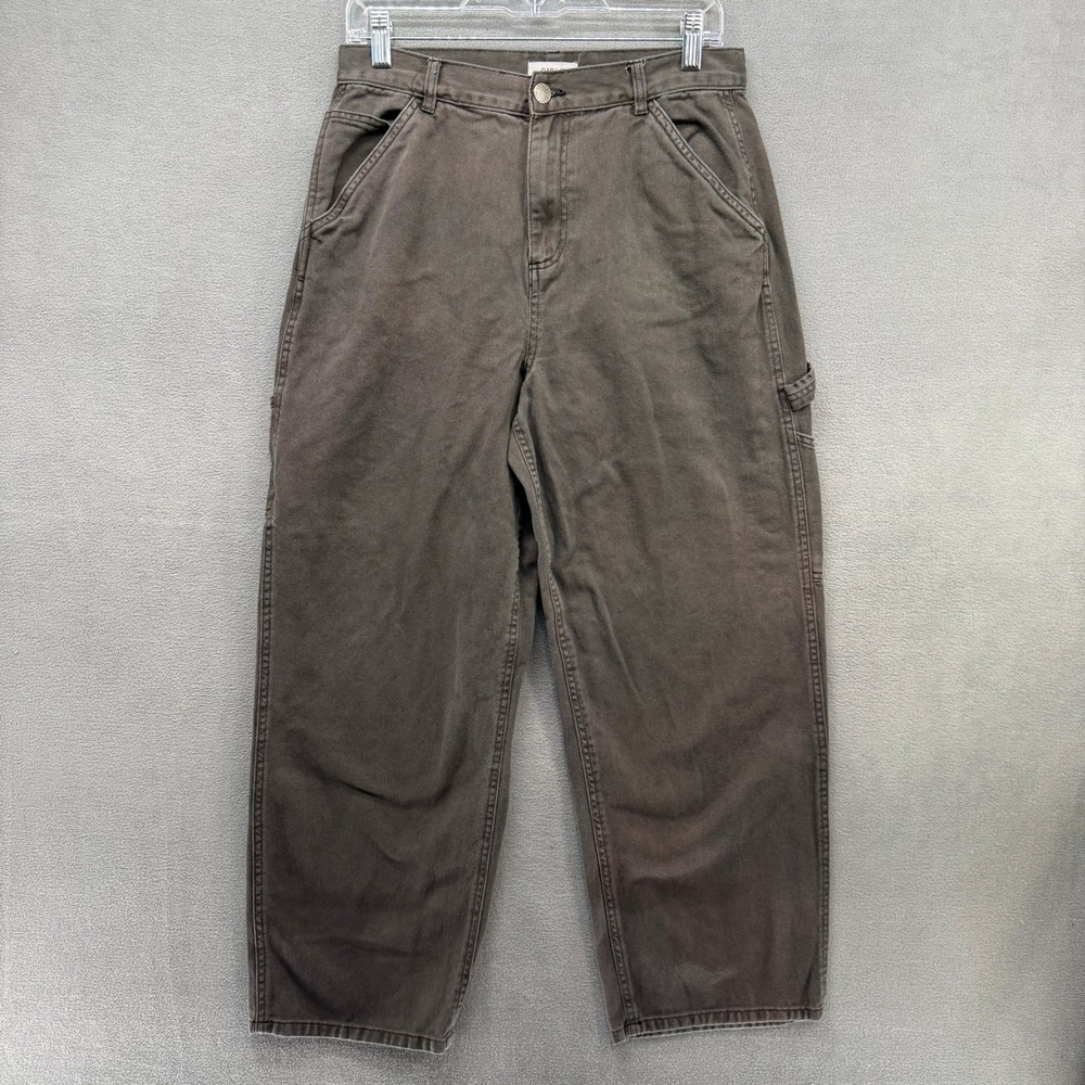 Garage Carpenter Pants Womens Size 9 Gray High Rise Relaxed Wide Leg